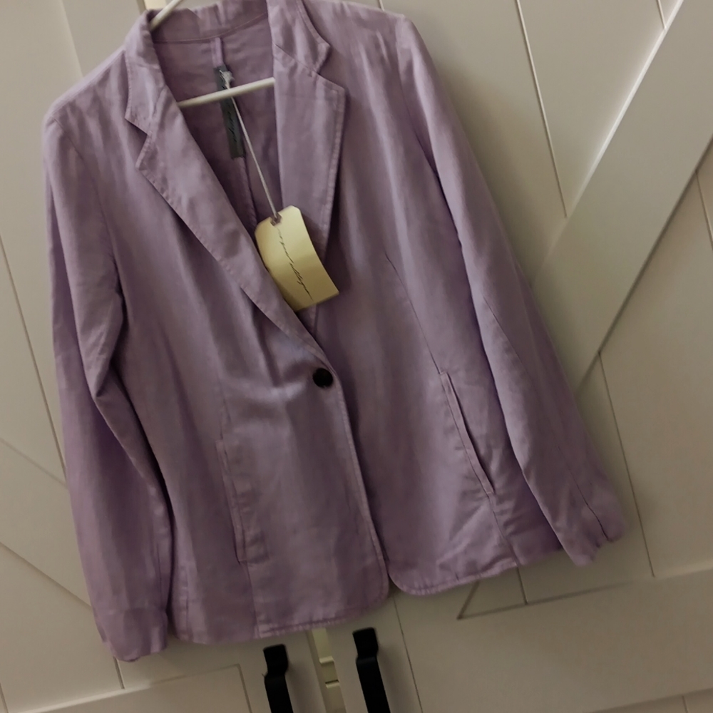 RAQUEL ALLEGRA..COTTON /LINEN BLEND BLAZER..SIZE L